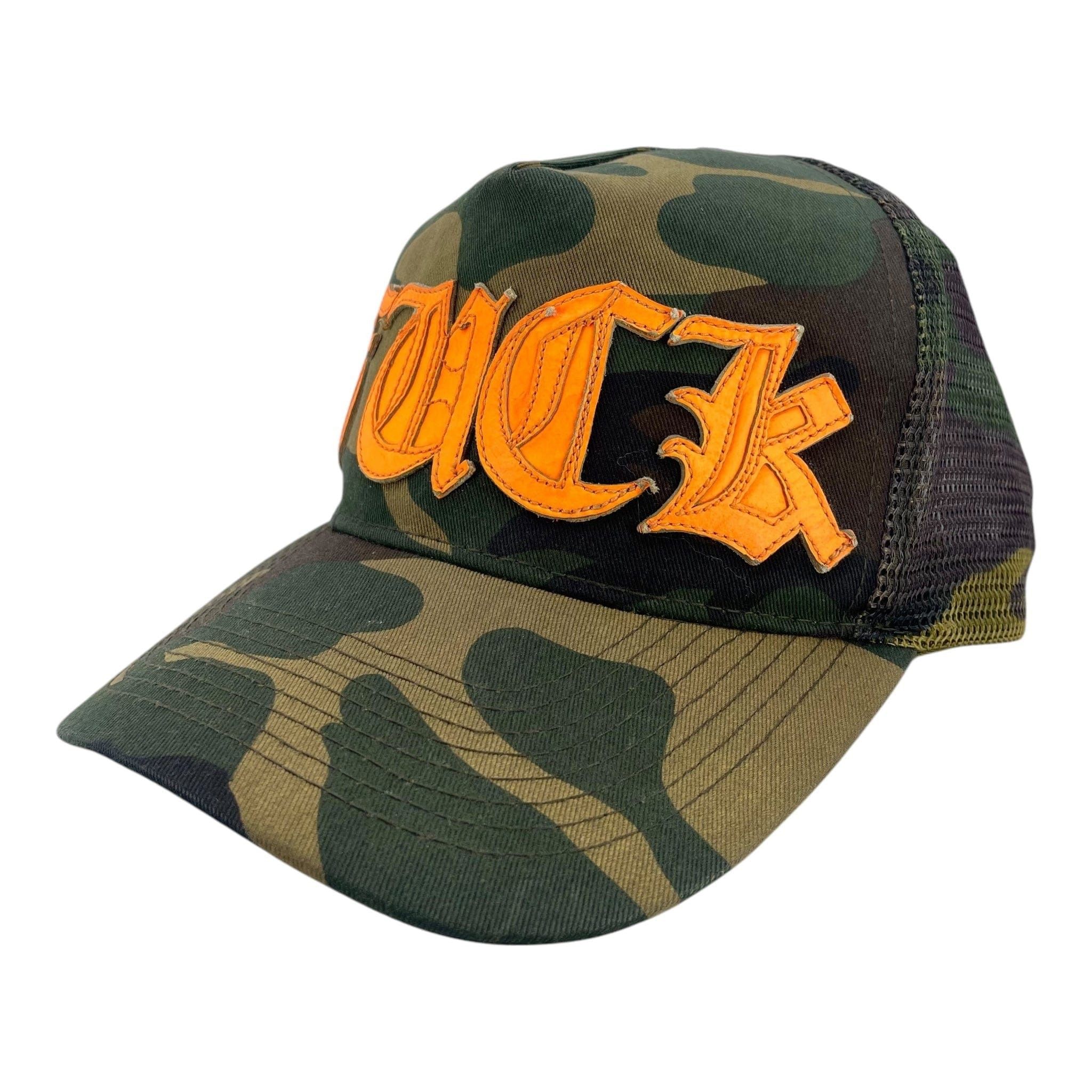 Chrome Hearts Vintage Fuck Patch Camo Orange Trucker Size ONE SIZE - 5 Thumbnail