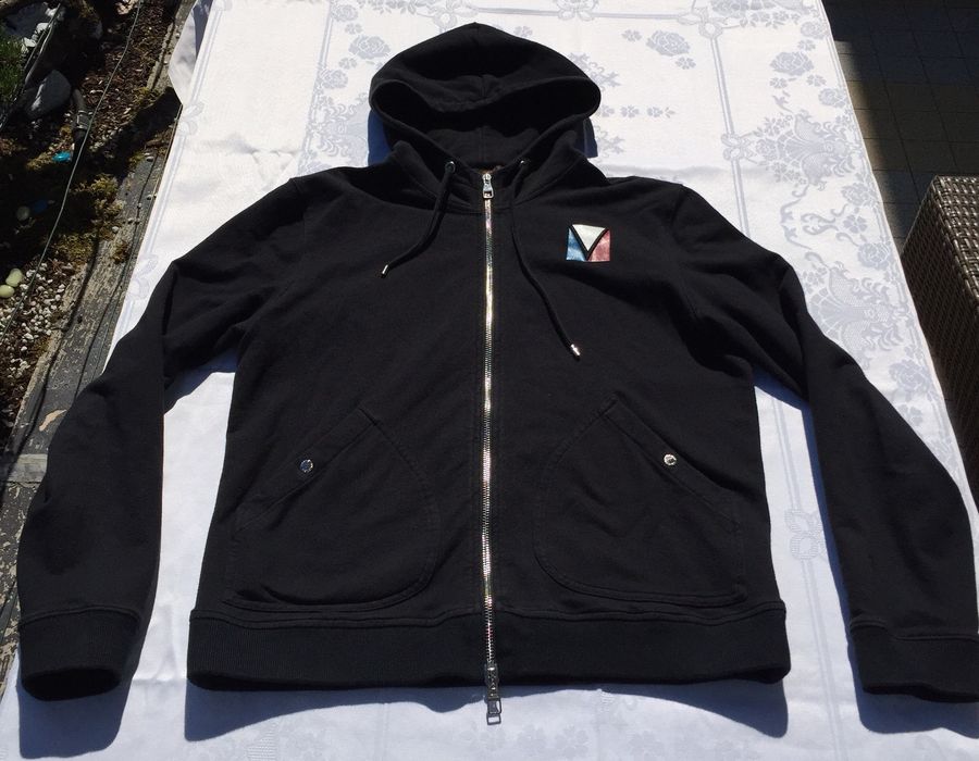 Louis Vuitton Louis Vuitton Gaston Logo Black Hoodie M but can fit as a ...