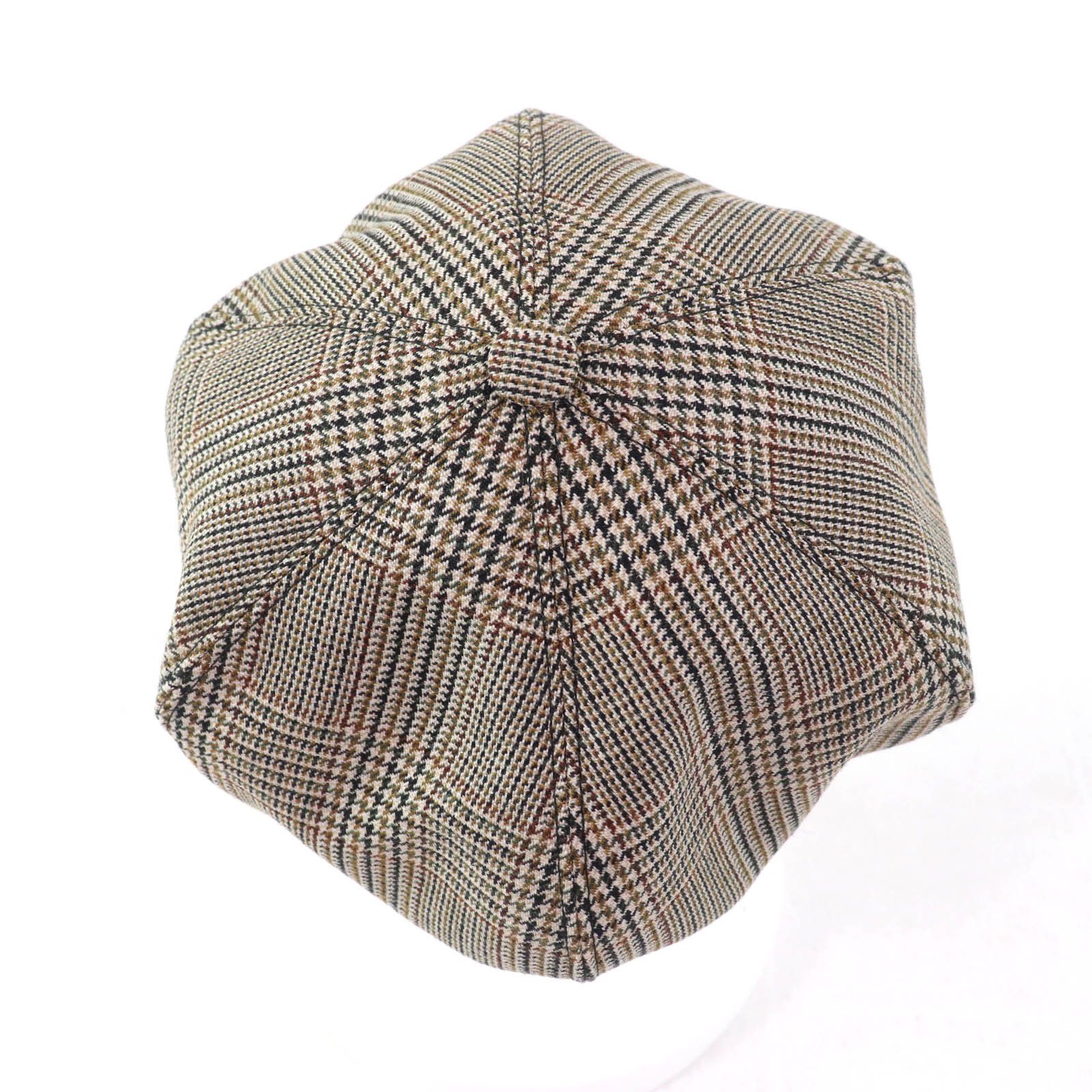 Miu Miu Miu Miu Miu Miu Glen check pattern Beret Wool Beret Natural Material Hats 5HC075 Size ONE SIZE - 4 Thumbnail