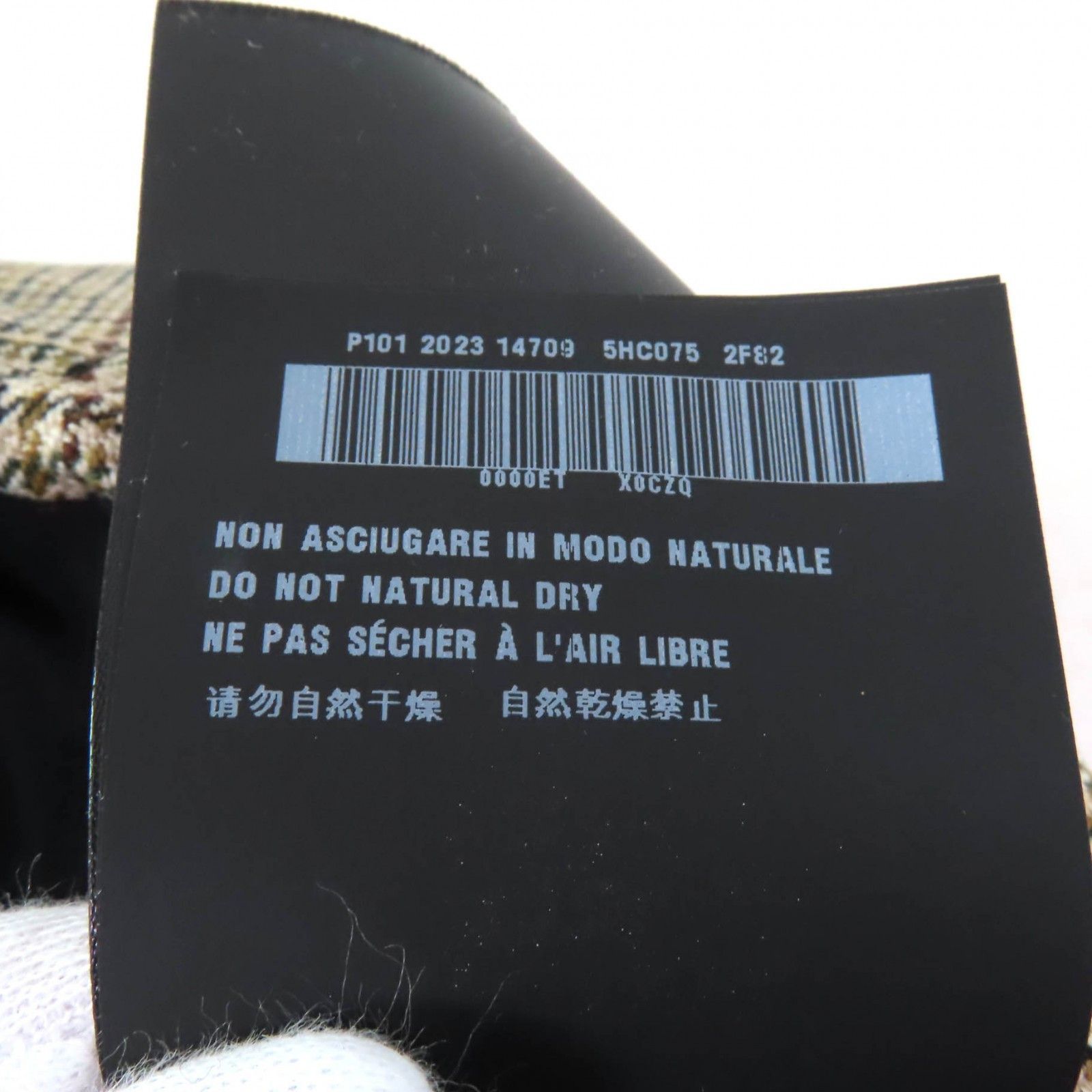 Miu Miu Miu Miu Miu Miu Glen check pattern Beret Wool Beret Natural Material Hats 5HC075 Size ONE SIZE - 10 Thumbnail