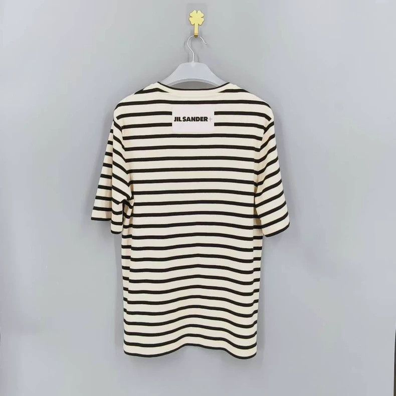 Jil Sander striped classic short sleeve cotton t-shirt Size US L / EU 52-54 / 3 - 2 Thumbnail