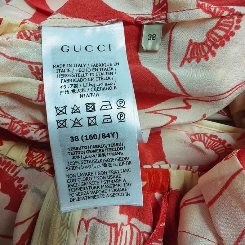 Gucci gucci silk printed long sleeve dress Size US M / EU 48-50 / 2 - 4 Thumbnail