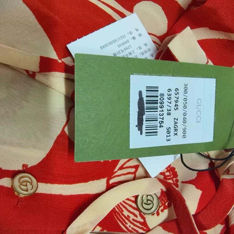 Gucci gucci silk printed long sleeve dress Size US M / EU 48-50 / 2 - 5 Thumbnail