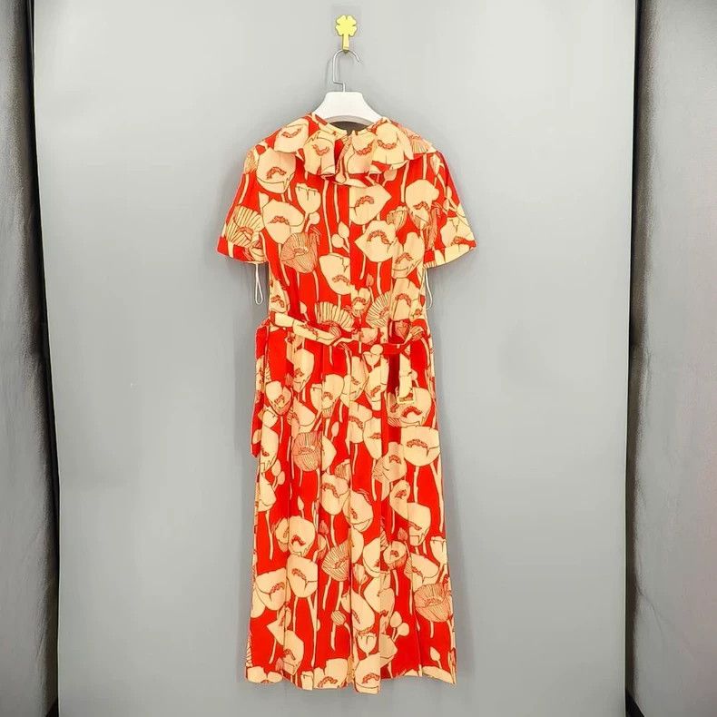 Gucci gucci silk printed long sleeve dress Size US M / EU 48-50 / 2 - 2 Thumbnail