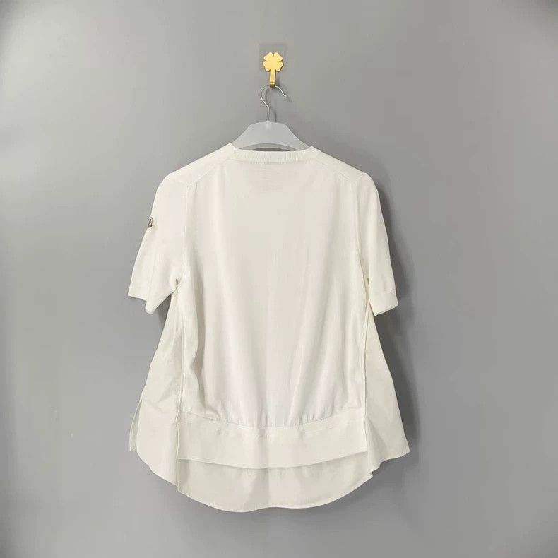 Moncler moncler short sleeve dress in white Size US M / EU 48-50 / 2 - 2 Thumbnail