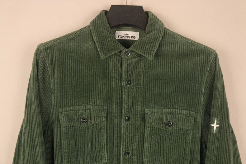 Stone Island stone island corduroy shirt jacket in green Size US M / EU 48-50 / 2 - 2 Thumbnail