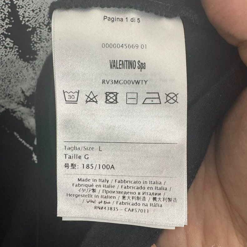 Valentino valentino black wolf print short sleeve t-shirt Size US L / EU 52-54 / 3 - 4 Thumbnail