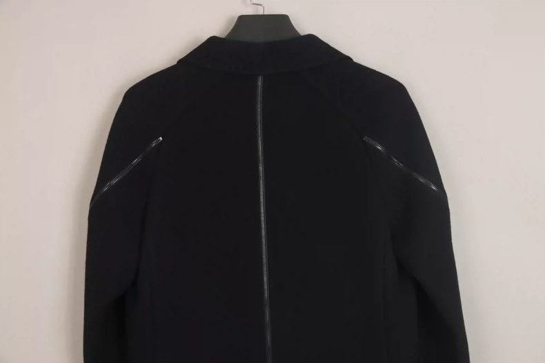 Fendi long black wool coat with zipper details Size US M / EU 48-50 / 2 - 5 Thumbnail