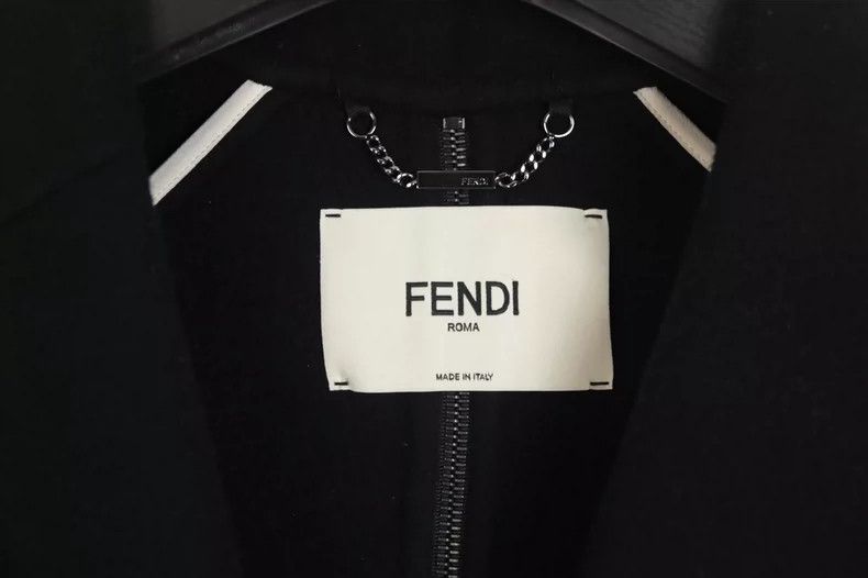 Fendi long black wool coat with zipper details Size US M / EU 48-50 / 2 - 3 Thumbnail