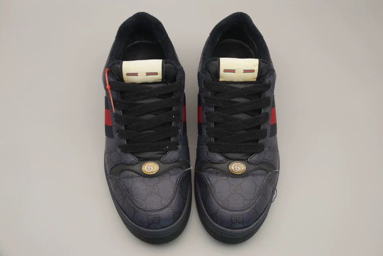 Gucci gucci screener gg men's sneakers blue black Size US 8 / EU 41 - 4 Thumbnail