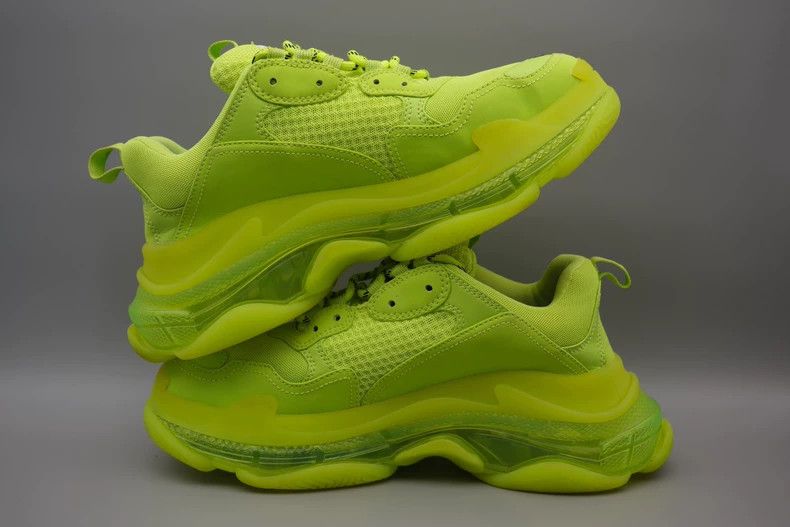 Balenciaga balenciaga triple-s neon yellow chunky sneakers Size US 10 / EU 43 - 2 Thumbnail