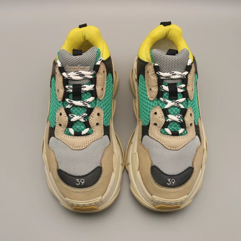 Balenciaga Balenciaga Triple-S Dad Sneakers Yellow Green Size US 7.5 / EU 40-41 - 4 Thumbnail