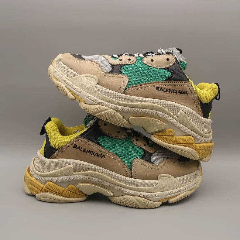 Balenciaga Balenciaga Triple-S Dad Sneakers Yellow Green Size US 7.5 / EU 40-41 - 3 Thumbnail