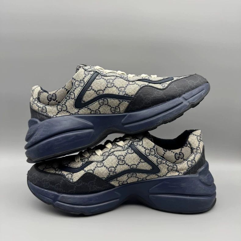 Gucci gucci rhyton dad shoes in black blue Size US 8.5 / EU 41-42 - 2 Thumbnail