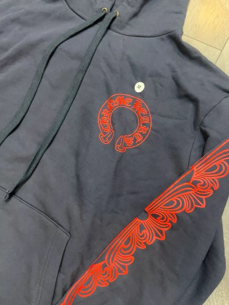 Chrome Hearts chrome hearts navy blue hoodie with logo Size US M / EU 48-50 / 2 - 2 Thumbnail