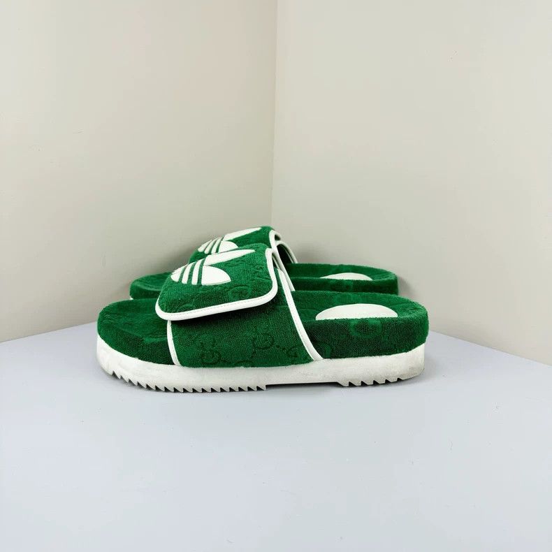 Gucci gucci adidas green slide sandals size 8 Size US 8 / EU 41 - 2 Thumbnail