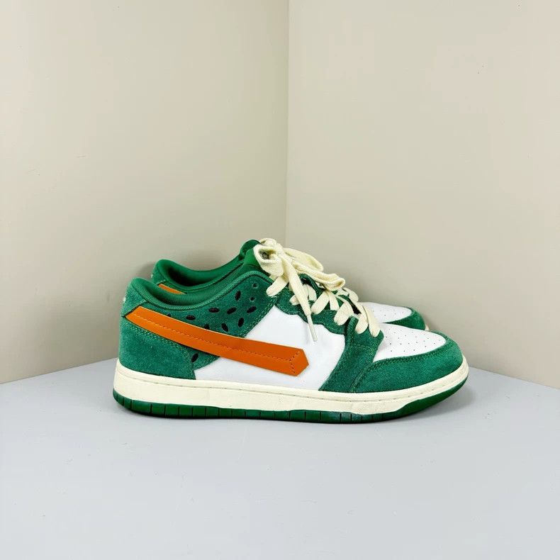 Adidas green casual sneakers with orange accents Size US 8 / EU 41 - 4 Thumbnail