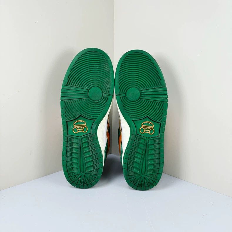 Adidas green casual sneakers with orange accents Size US 8 / EU 41 - 5 Thumbnail
