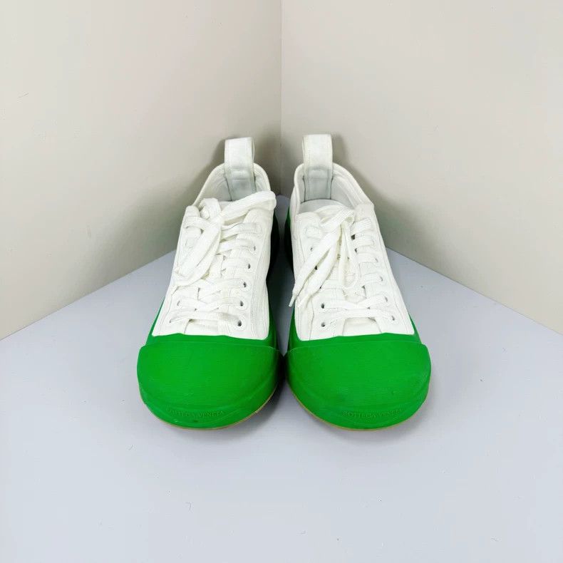 Bottega Veneta Bottega Veneta White Green Canvas Sneakers Size 41 Size US 8 / EU 41 - 2 Thumbnail