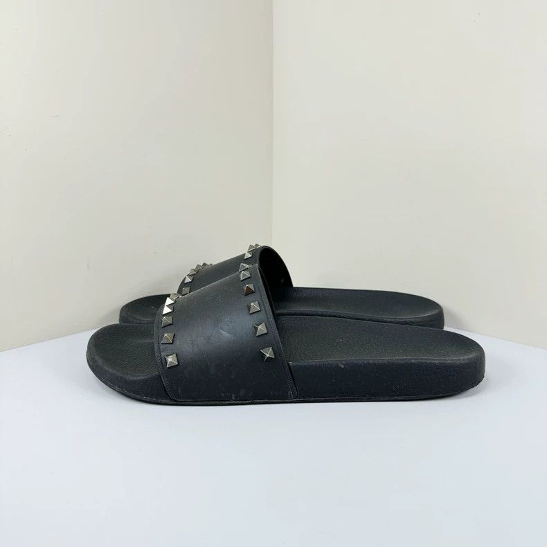 Valentino valentino black studded slide sandals size 44 Size US 10 / EU 43 - 2 Thumbnail
