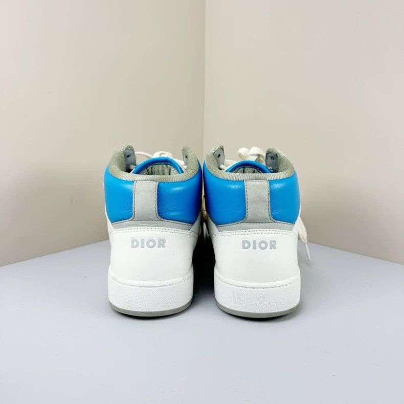 Dior Dior B27 High-Top Sneakers in White and Blue Size US 10 / EU 43 - 3 Thumbnail