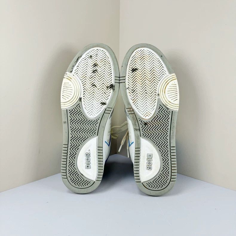 Dior Dior B27 High-Top Sneakers in White and Blue Size US 10 / EU 43 - 5 Thumbnail