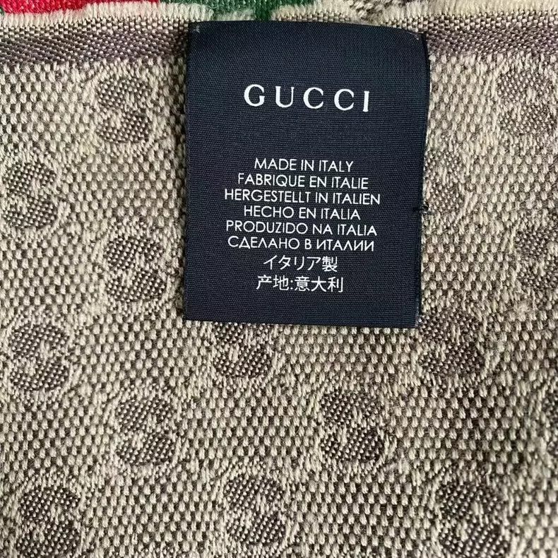 Gucci gucci red green stripe patterned scarf Size ONE SIZE - 4 Thumbnail