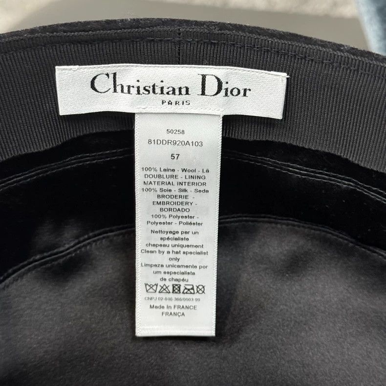 Dior Dior Black Wool Cap Hat Size ONE SIZE - 6 Thumbnail