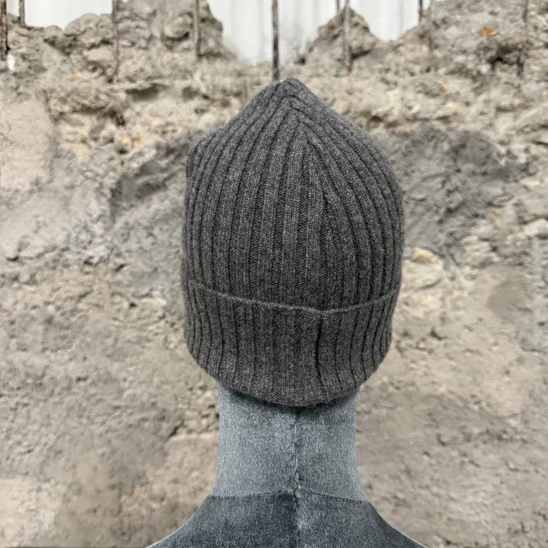 Chrome Hearts gray knitted beanie with cross logo Size ONE SIZE - 3 Thumbnail