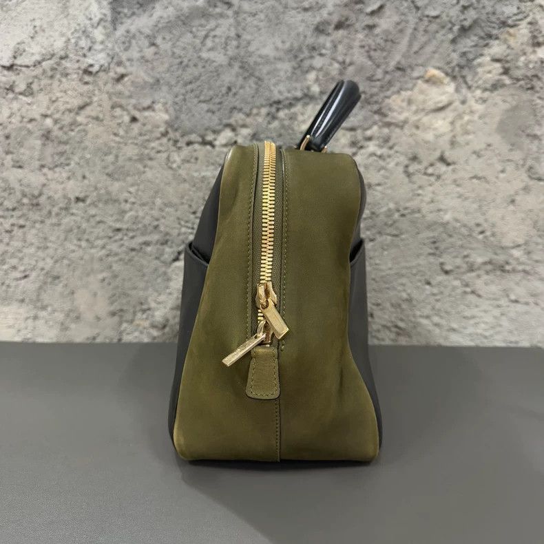 Valextra Valextra Serie Handbag in Black and Green Size ONE SIZE - 3 Thumbnail