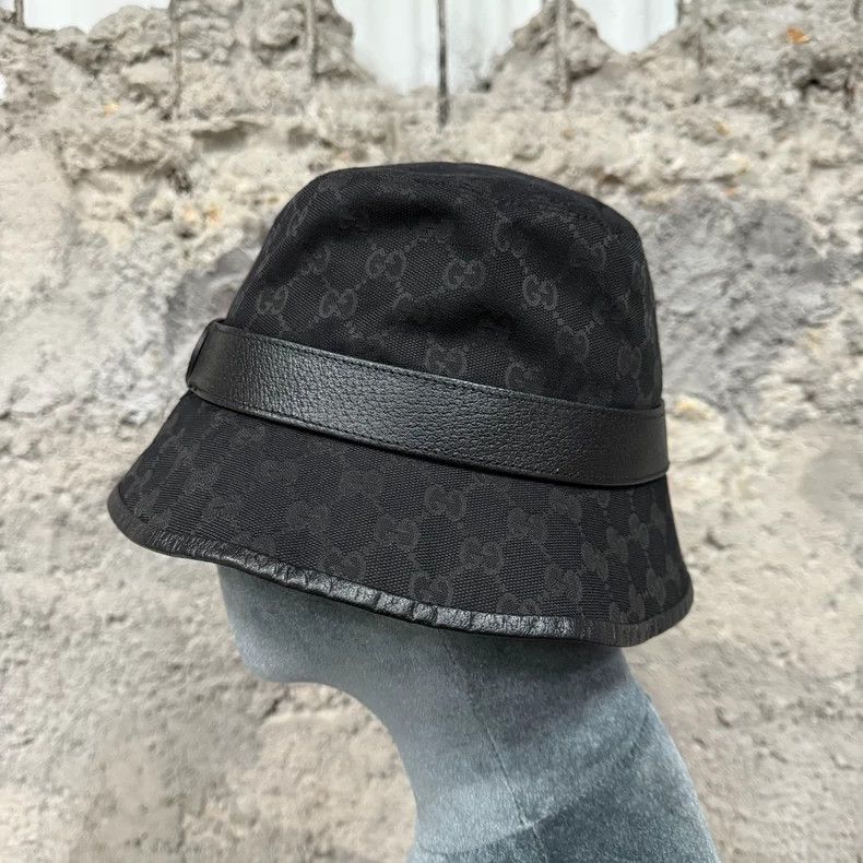 Gucci gucci black bucket hat with gold logo Size ONE SIZE - 4 Thumbnail