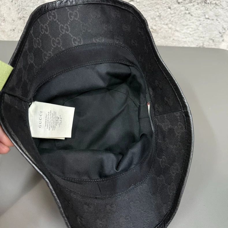Gucci gucci black bucket hat with gold logo Size ONE SIZE - 5 Thumbnail