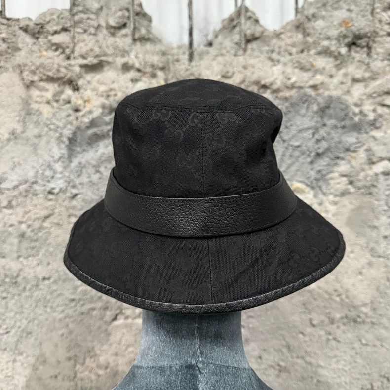 Gucci gucci black bucket hat with gold logo Size ONE SIZE - 2 Thumbnail