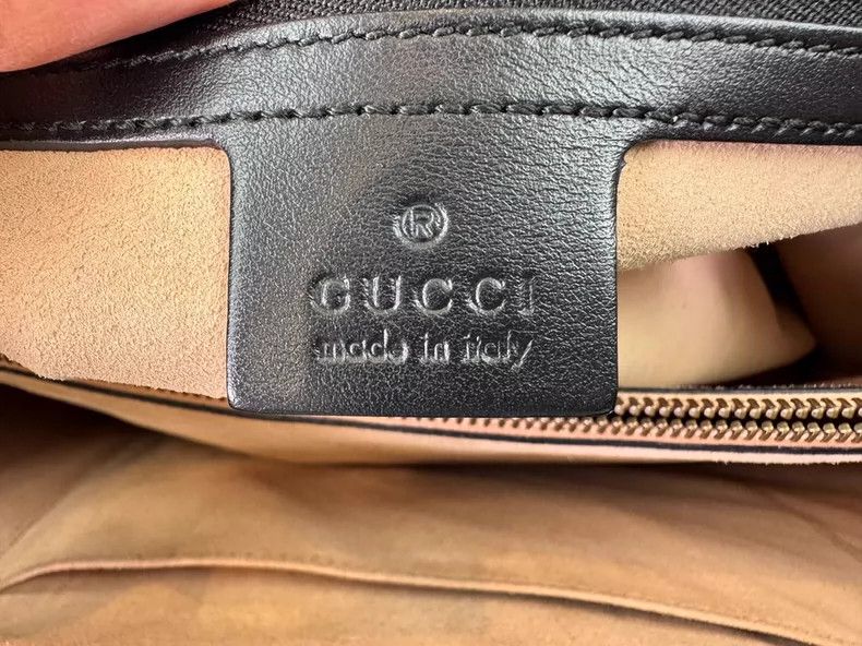 Gucci gucci black leather marmont tote bag Size ONE SIZE - 4 Thumbnail