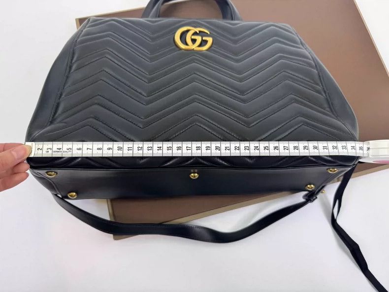 Gucci gucci black leather marmont tote bag Size ONE SIZE - 6 Thumbnail
