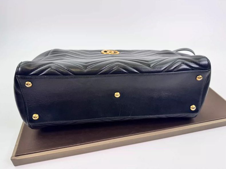 Gucci gucci black leather marmont tote bag Size ONE SIZE - 9 Thumbnail