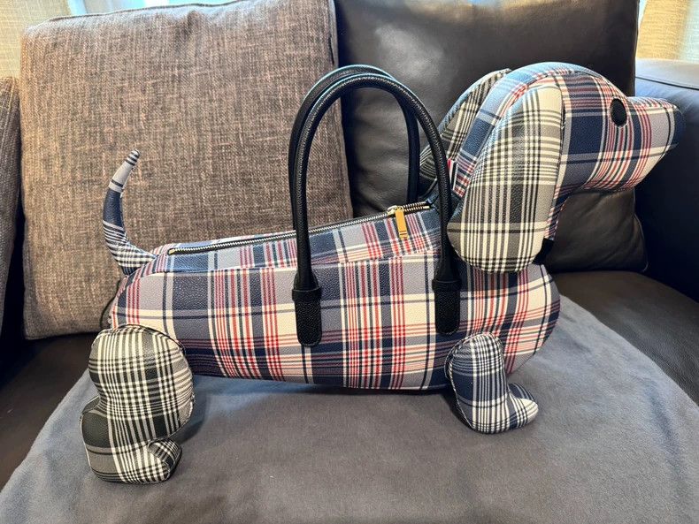 Thom Browne thom browne plaid dog-shaped handbag Size ONE SIZE - 5 Thumbnail