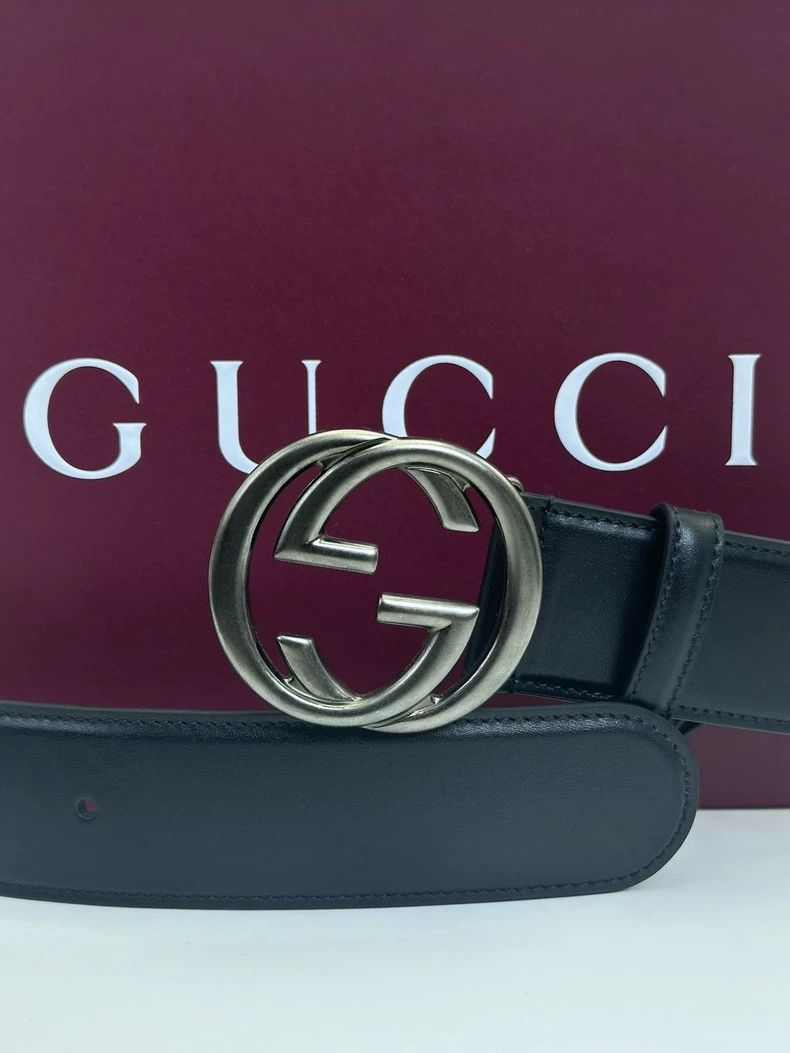 Gucci gucci leather belt with interlocking g buckle Size ONE SIZE - 5 Thumbnail