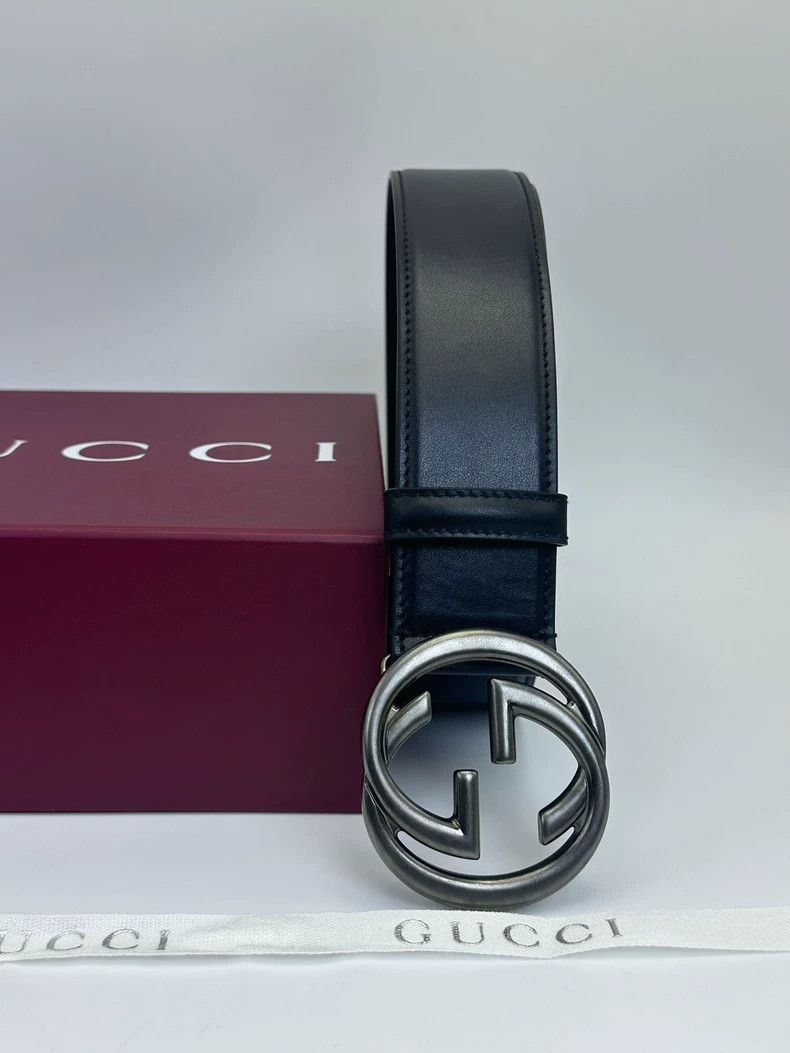 Gucci gucci leather belt with interlocking g buckle Size ONE SIZE - 7 Thumbnail