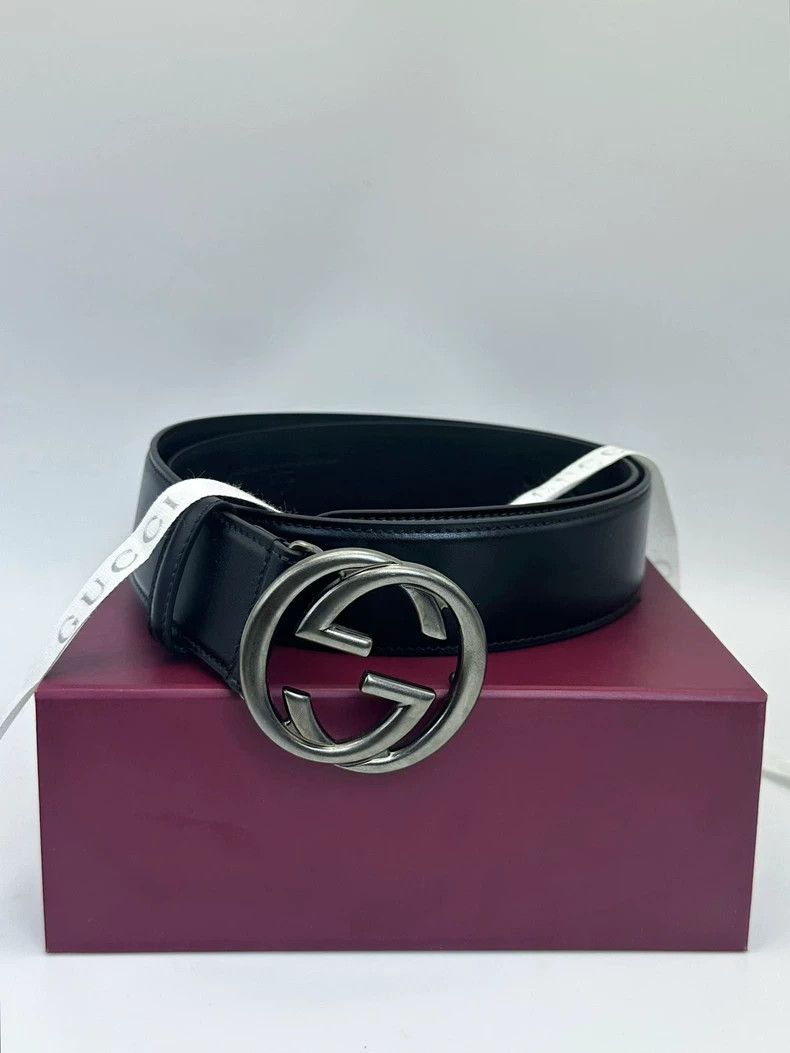 Gucci gucci leather belt with interlocking g buckle Size ONE SIZE - 2 Thumbnail