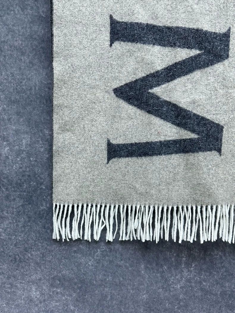 Moncler moncler large logo wool cashmere scarf Size ONE SIZE - 4 Thumbnail