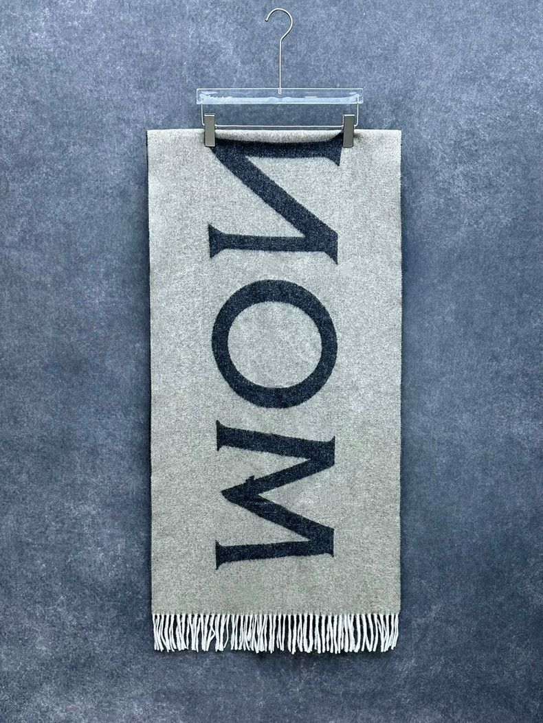 Moncler moncler large logo wool cashmere scarf Size ONE SIZE - 9 Thumbnail