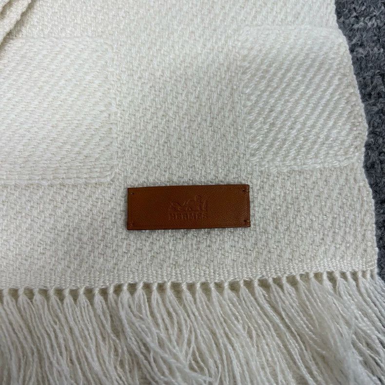 Hermes hermes rayee large h cashmere scarf Size ONE SIZE - 4 Thumbnail