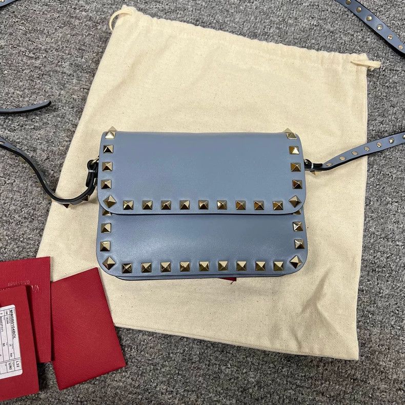 Valentino Valentino Studded Crossbody Bag in Blue Size ONE SIZE - 2 Thumbnail