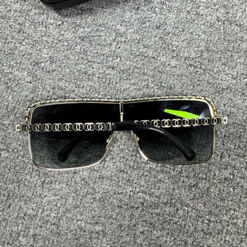 Chanel chanel double c logo leather sunglasses Size ONE SIZE - 3 Thumbnail