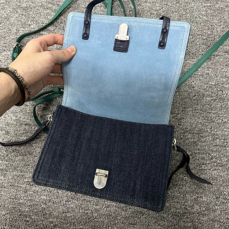Prada prada denim green crossbody bag small Size ONE SIZE - 5 Thumbnail