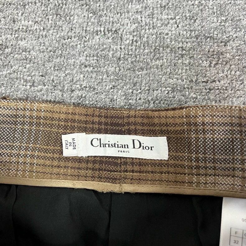 Dior dior plaid wool wide-leg casual pants Size US 32 / EU 48 - 5 Thumbnail