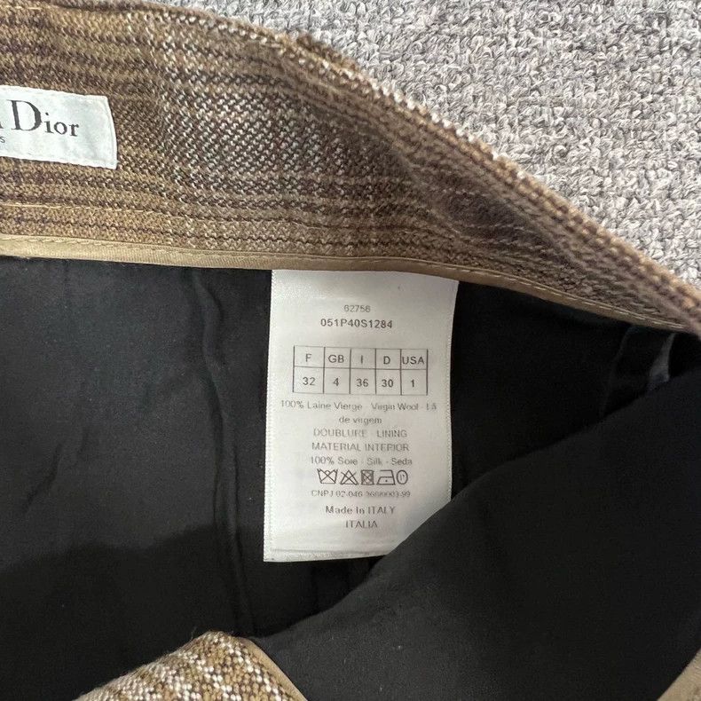 Dior dior plaid wool wide-leg casual pants Size US 32 / EU 48 - 6 Thumbnail