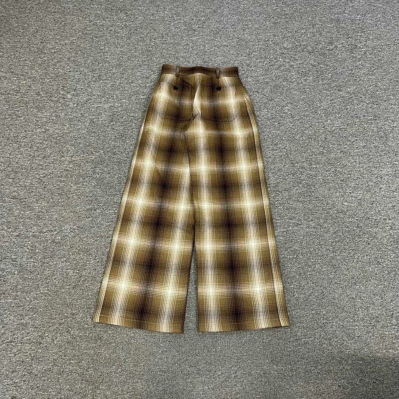 Dior dior plaid wool wide-leg casual pants Size US 32 / EU 48 - 2 Thumbnail