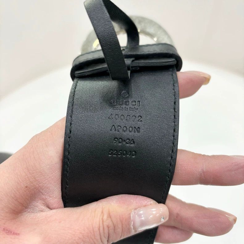 Gucci gucci black silver belt with snake buckle Size ONE SIZE - 4 Thumbnail